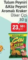 ÜLKER ÇİZİ TULUM PEYNİRİ & KÖZ PEYNİRİ AROMALI KRAKER 80 G